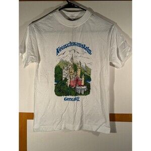 Vintage Neuschwanstein Castle Germany Boys Shirt Medium M‎